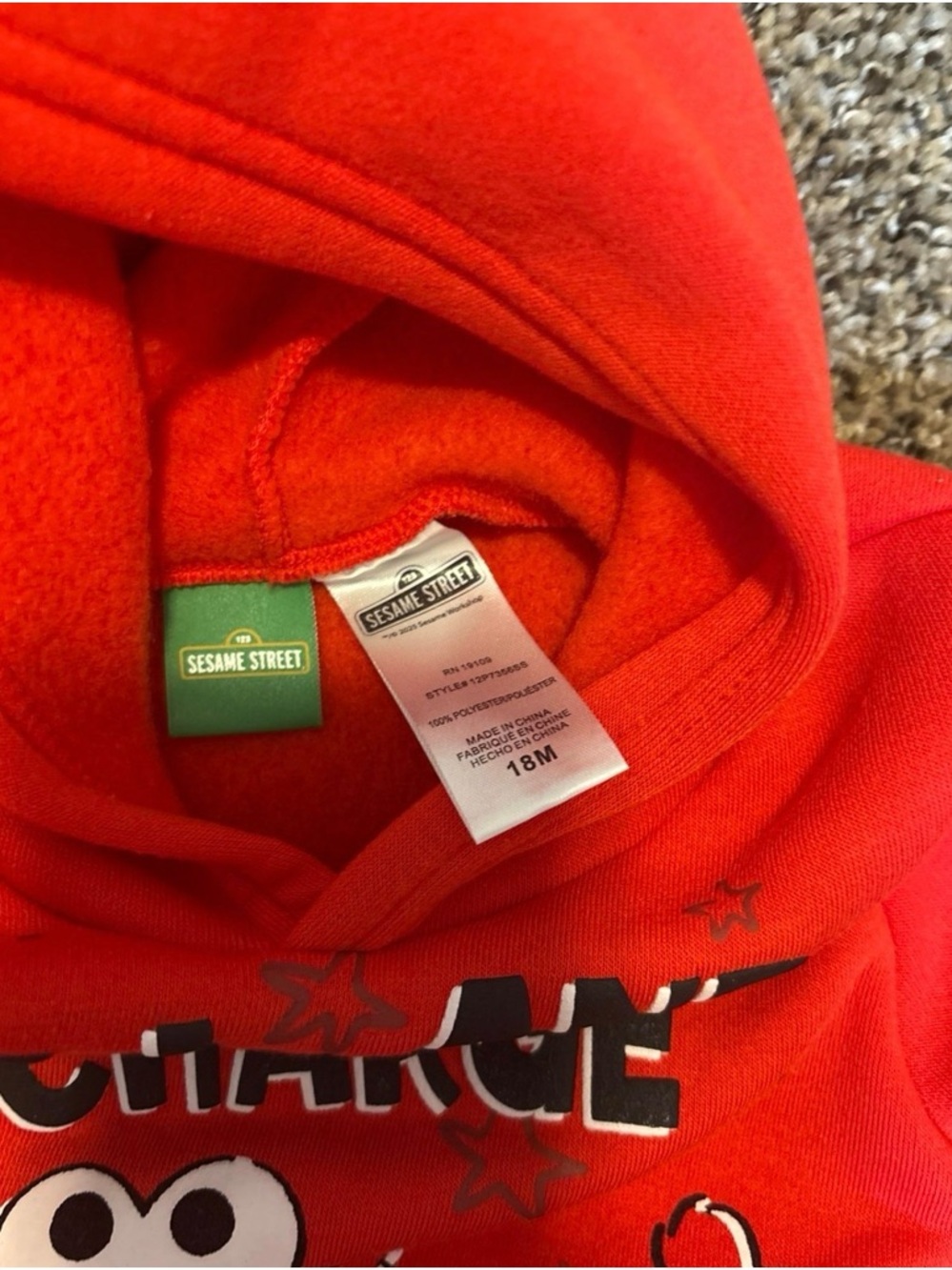 Sesame Street Red Elmo Graphic Hoodie Set 18 M Like New - Picture 2 of 4